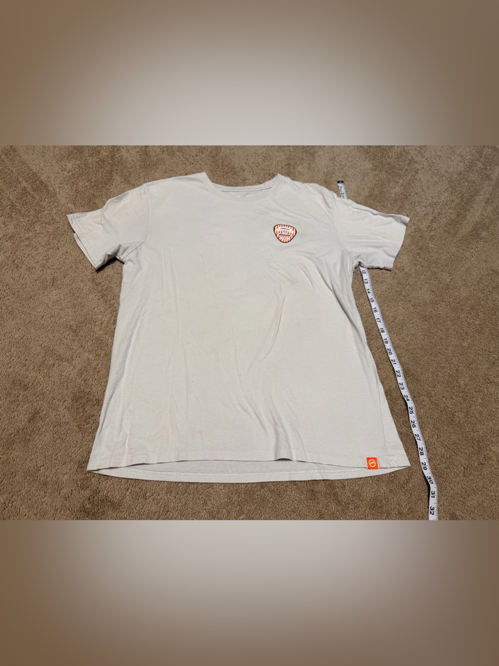 Magellan Outdoors Cream Short Sleeve Tee with Small Chest Patch